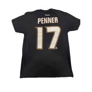 Anaheim Ducks Shirt Mens M Black NHL Hockey Penner #17 2013 Graphic Tee Reebok